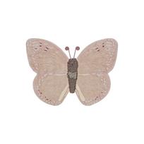 Skalbiamas/rankų darbo iš medvilnės vaikiškas kilimas šviesiai rožinės spalvos/smėlio spalvos 90x120 cm Baby Butterfly – Lorena Canals