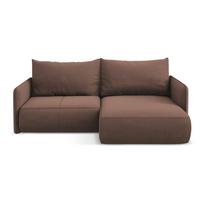 Rožinės spalvos sulankstoma/su sandėliavimo vieta kampinė sofa (su dešiniuoju kampu) Nanea – Makamii