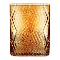 Oranžinė stiklinė vaza Hübsch Deco, aukštis 18 cm