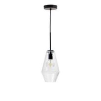 Juodos spalvos kabantis šviestuvas ø 17 cm su stiklo gaubtu Mao – Kave Home