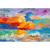 Paveikslas ant stiklo 100x70 cm Abstract Sunset - Wallity