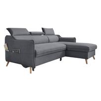 Sulankstoma kampinė sofa tamsiai pilkos spalvos (su dešiniuoju kampu) Sweet Harmony – Miuform