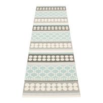 Pilkos spalvos/turkio spalvos lauko kilimas 70x270 cm Asta Pale Turquoise – Pappelina