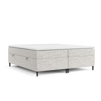 Spyruoklinė lova šviesiai pilkos spalvos su sandėliavimo vieta 180x200 cm Araya – Maison de Rêve