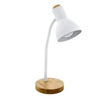 Stalinis šviestuvas baltos spalvos/natūralios spalvos (aukštis 49 cm) su metaliniu gaubtu VERADAL – EGLO