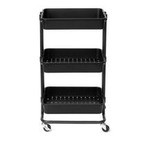 Iš plastiko lentyna ant ratukų juodos spalvos 43x36 cm Grena – Compactor