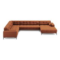 Kampinė sofa raudonos plytų spalvos (su kairiuoju kampu) Bali – Cosmopolitan Design
