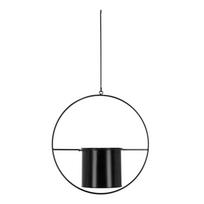 Juodas sieninis laikiklis gėlių vazonui Esschert Design Planter