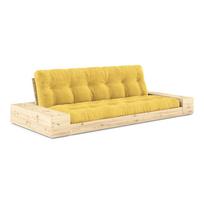 Sulankstoma sofa iš kordinio velveto geltonos spalvos 244 cm Base – Karup Design