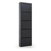 Antracito spalvos iš metalo atlenkiama spintelė batams 50x169x15 cm Ode – Kave Home