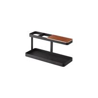 Juodas daugiafunkcinis stovas su buko medienos detalėmis YAMAZAKI Tower Desk Bar