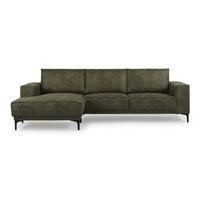 Iš dirbtinės odos kampinė sofa žalios spalvos (su kairiuoju kampu) Copenhagen – Scandic