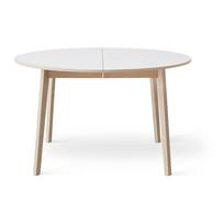 Apvalios formos prailginamas valgomojo stalas su papildomu stalviršiu su baltu stalviršiu ø 130 cm Single – Hammel Furniture