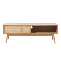 TV spintelė natūralios spalvos iš ąžuolo 150x50 cm Barrali – Unique Furniture