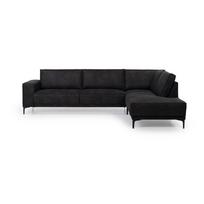 Iš dirbtinės odos kampinė sofa antracito spalvos (su dešiniuoju kampu) Copenhagen – Scandic