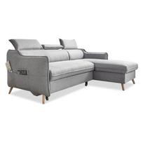 Sulankstoma kampinė sofa šviesiai pilkos spalvos (su dešiniuoju kampu) Sweet Harmony – Miuform