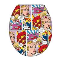 Tualeto sėdynė su lengvo uždarymo mechanizmu Wenko Pop Art, 45 x 37,5 cm