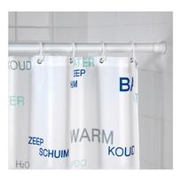 Dušo užuolaidų strypas 110 - 245 cm baltos spalvos – Wenko