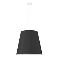 Juodas pakabinamas šviestuvas su stikliniu gaubtu ø 50 cm Tresco - Sollux
