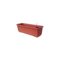 Rudos spalvos savaiminio laistymo vazonas, 40 cm ilgio Siesta - Plastia