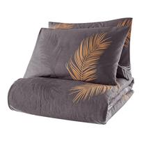 Pilkos spalvos iš ranforce medvilnės lovatiesės ir pagalvės užvalkalų rinkinys 200x220 cm Olivia – Mijolnir