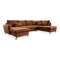 Oranžinės spalvos sofa-lova U formos Miuform Scandic Lagom, dešinysis kampas