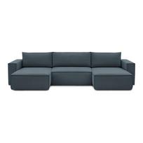 Kampinė sofa tamsiai mėlynos spalvos („U“ formos) Nihad – Bobochic Paris
