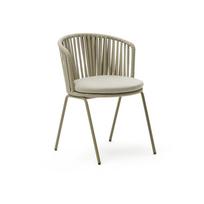Smėlio spalvos metalinė sodo kėdė Saconca - Kave Home