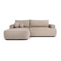 Iš boucle sulankstoma kampinė sofa smėlio spalvos (su kairiuoju kampu) Quinoa – Bonami Selection