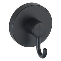 2 juodų sieninių kabliukų rinkinys rankšluosčiui Weko Vacuum-Loc® Pavia