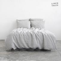 Juodai balta lininė dvigulė paklodė 200x220 cm - Linen Tales