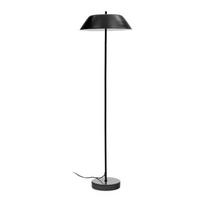 Juodos spalvos pastatomas šviestuvas (aukštis 153 cm) su metaliniu gaubtu Sayra – Kave Home