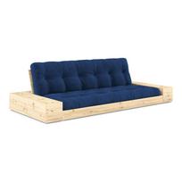 Sulankstoma sofa iš kordinio velveto mėlynos spalvos 244 cm Base – Karup Design