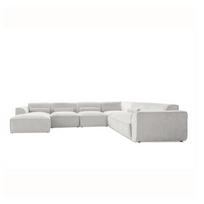 Kampinė sofa kreminės spalvos (su dešiniuoju kampu/„U“ formos) Flex Felix – Miuform