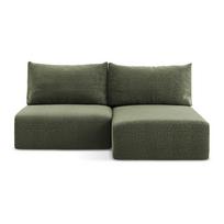 Žalios spalvos sulankstoma/su sandėliavimo vieta kampinė sofa (su dešiniuoju kampu) Kalena – Makamii