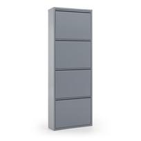 Šviesiai pilkos spalvos iš metalo atlenkiama spintelė batams 50x136x15 cm Ode – Kave Home