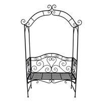 Metalinis sodo suoliukas juodos spalvos Colima – Garden Pleasure