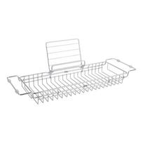 Reguliuojamas metalinis sidabro spalvos vonios laikiklis PT LIVING Vonia, 61-86 cm