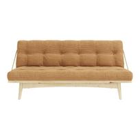 Garstyčių spalvos sofa lova 190 cm Folk - Karup Design
