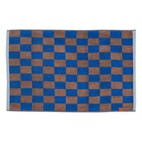 Iš organiškos medvilnės vonios kilimėlis mėlynos spalvos/rudos spalvos 50x80 cm Retro – Mette Ditmer Denmark