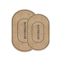 Vonios kilimėliai juodos spalvos/rudos spalvos 2 vnt. 60x90 cm Jute Look – Mila Home