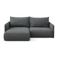 Pilkos spalvos sulankstoma/su sandėliavimo vieta kampinė sofa (su kairiuoju kampu) Nanea – Makamii