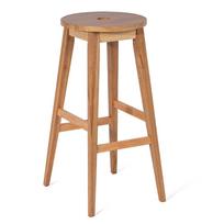 Natūralios spalvos iš kaučiukmedžio masyvo baro taburetė (sėdynės aukštis 75 cm) Club – Bonami Essentials