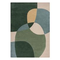 Rankų darbo žalios spalvos iš vilnos kilimas 120x170 cm Glow Green & Blue – Flair Rugs