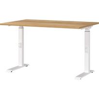 Reguliuojamas aukštis rašomasis stalas su ąžuolo dekoro stalviršiu 80x120 cm Downey – Germania