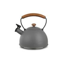 Pilkas nerūdijančio plieno arbatinukas 3 l Wooden - Orion