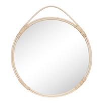 Sieninis veidrodis su rotango rėmu ø 50 cm Malo – House Nordic