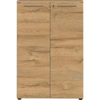 Antracito spalvos natūralaus ąžuolo spintelė 80x120 cm Agenda - Germania