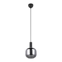 Kabantis šviestuvas juodos spalvos ø 20 cm su stiklo gaubtu Diva – Trio