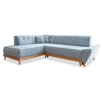 Šviesiai mėlyna sofa-lova Miuform Dazzling Daisy L, kairysis kampas